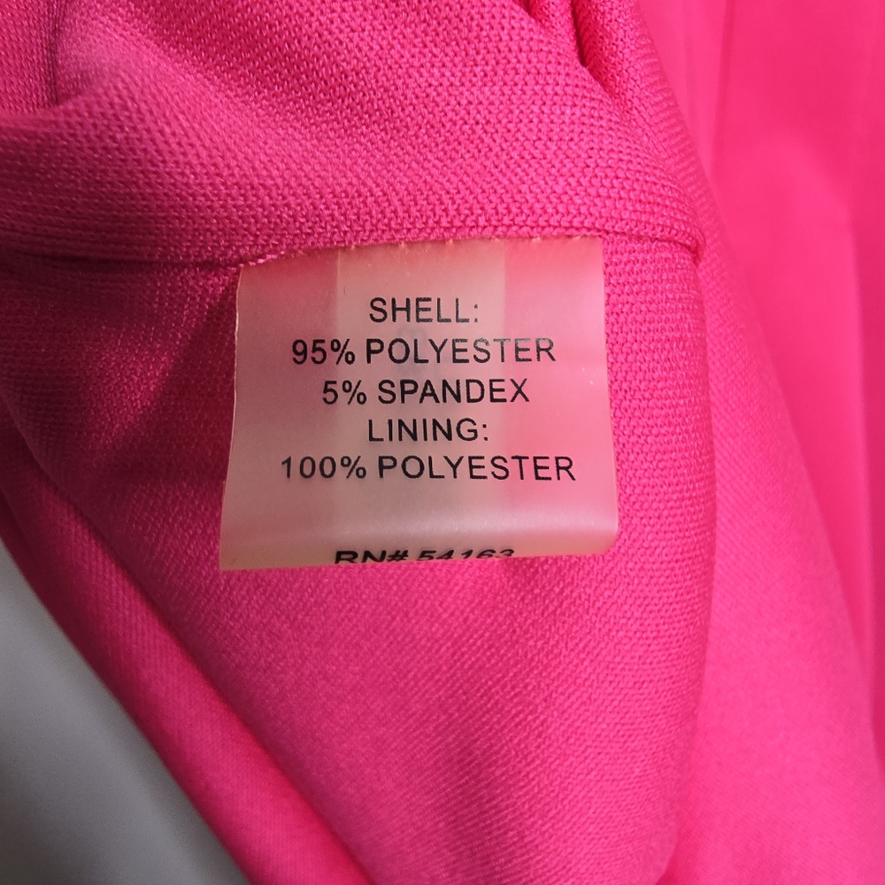 Calvin Klein Hibiscus Pink Fit and Flare Party Dress Size 10 - Picture 7 of 7